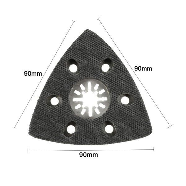 90mm Six Holes Stainless Steel Triangular Sand Disc Saw Blade Oscillating Multi Tool