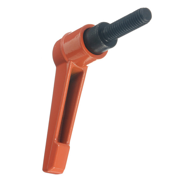 M6 Male Thread Machinery Adjustable Clamp Handle Lever Metalworking Orange