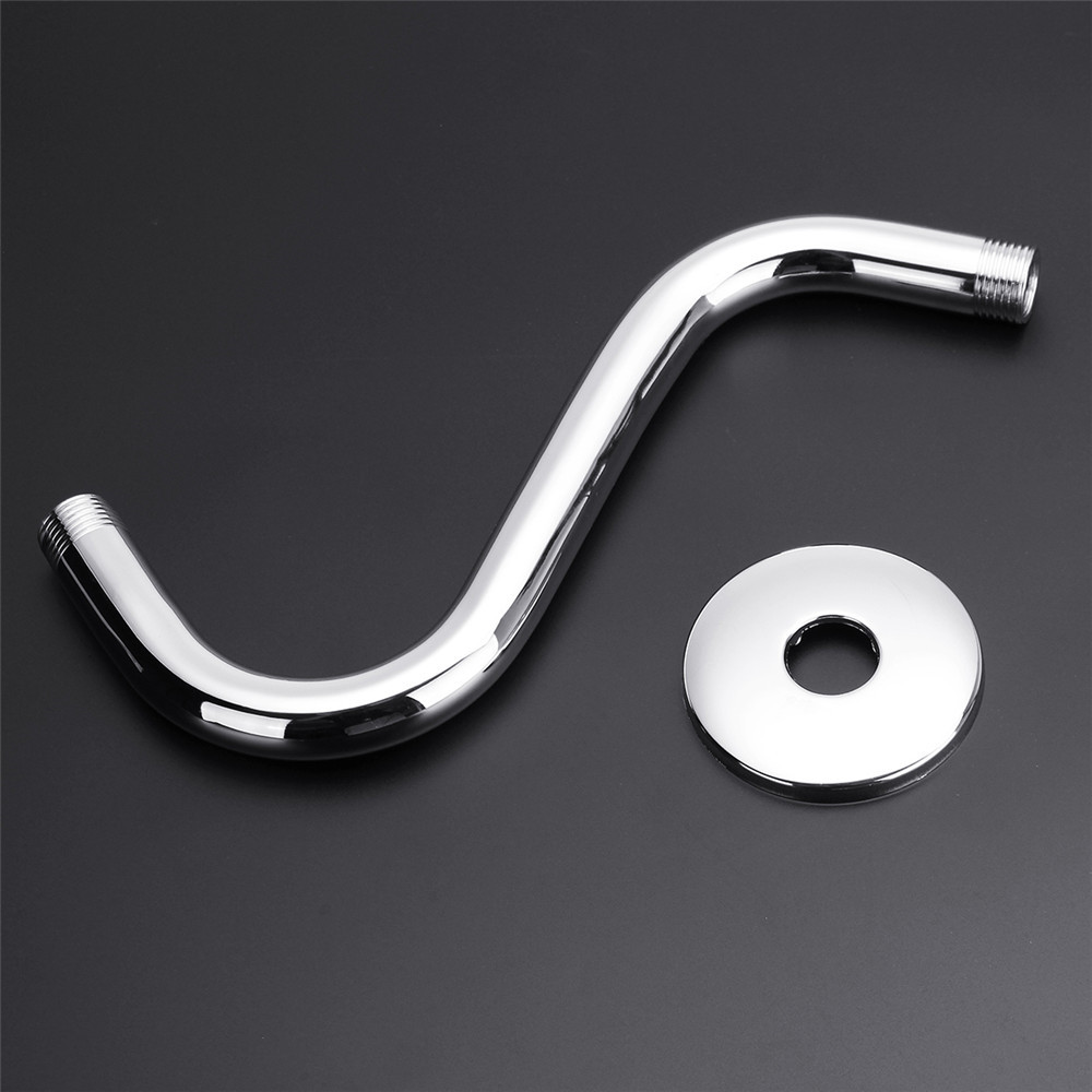 Stainless Steel High Rise Extension S-Curved Goose Neck Shower Extension Arm